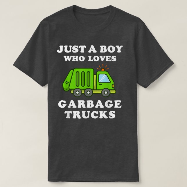 Boy Garbage day shirt Recycling Trash Garbage truc (Design Front)