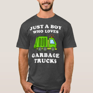 Boy Garbage day shirt Recycling Trash Garbage truc