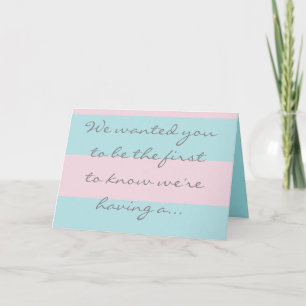 Boy gender reveal card