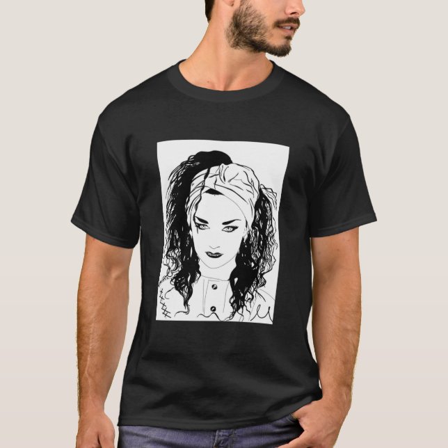 BOY GEORGE (Black &amp; white vers.) Classic T-Shi T-Shirt (Front)