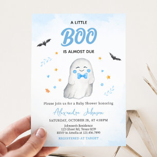Boy Ghost Halloween Baby Shower  Invitation