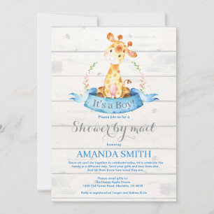 Boy Giraffe Baby shower par Mail Invitation