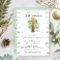 Boy/Girl Greenery Green First Communion Invitation