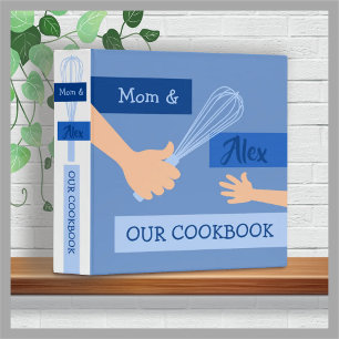 Boy girl parents kids personalized cookbook recipe binder