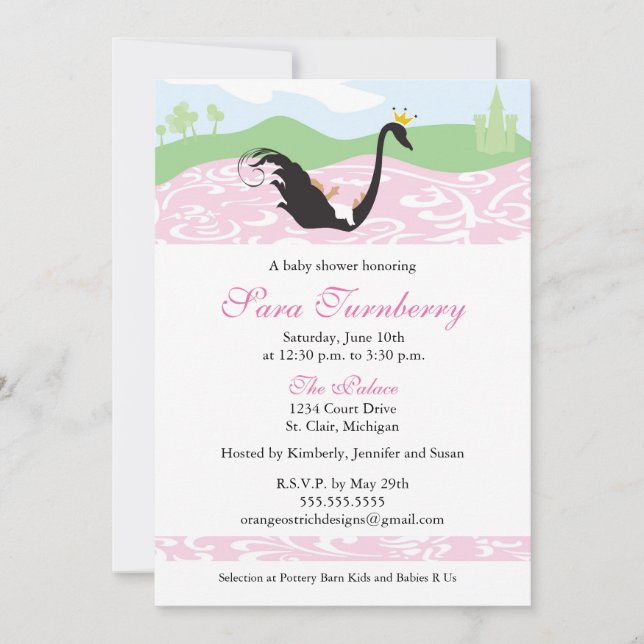 Boy Girl Shower Invitation - Little Princess (Front)