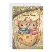 Boy Girl Twin Baby Digital Download Invitation