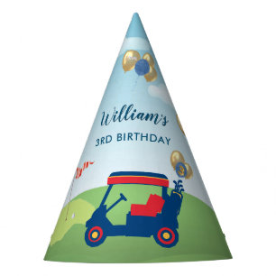 Boy Golf Theme 3rd Birthday Party Party Hat