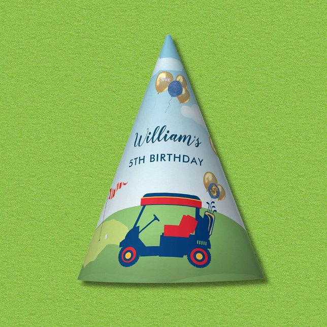 Boy Golf Theme 5th Birthday Party  Hat (Creator Uploaded)
