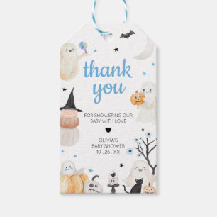 Boy Halloween Little Boo Baby Shower Favour Tags