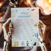 Boy Halloween Little Boo Baby Word Scramble Game