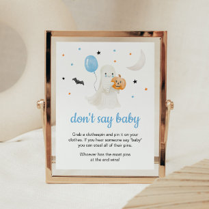 Boy Halloween Little Boo Don't Say Baby Poster