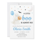 Boy Halloween Little Boo is Almost Due Baby Shower