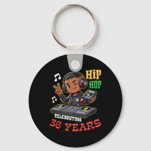 Boy Hip Hop Celebrating 36 Years Old Happy Birthda Keychain
