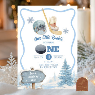 Boy Hockey Birthday Invitation