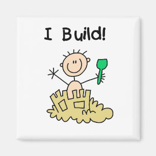 Boy I Build Castles Tshirts and Gifts Magnet