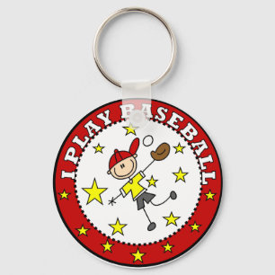 Boy I Play Baseball T-shirts and Gifts Keychain