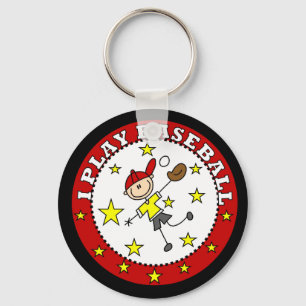 Boy I Play Baseball T-shirts and Gifts Keychain