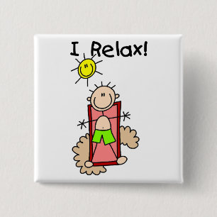 Boy I Relax Tshirts and Gifts 2 Inch Square Button