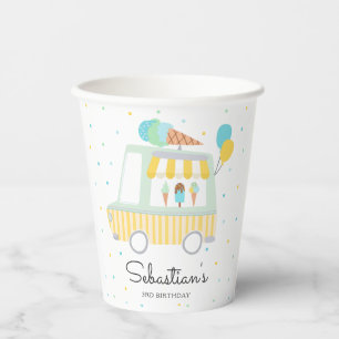 Boy Ice Cream Truck Birthday Party Decorations Paper Cups