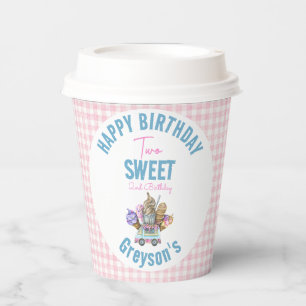 Boy Ice Cream Truck Two Sweet 2nd Birthday Party Paper Cups