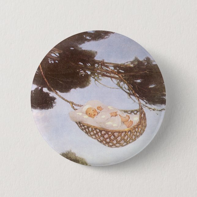 Boy in Hassoc Tree by Jessie Willcox Smith 2 Inch Round Button (Front)