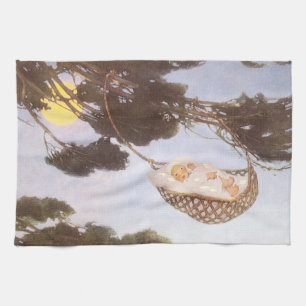 Boy in Hassoc Tree by Jessie Willcox Smith Kitchen Towel