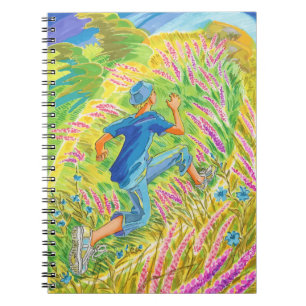 Boy in Lavender Field Notebook