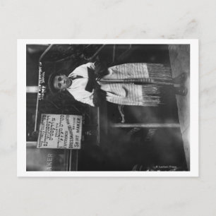 Boy in Prayer Shawl During Jewish New Year Holiday Postcard