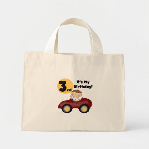 Boy in Red Car 3rd Birthday T-shirts and Gifts Mini Tote Bag