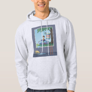 Boy in the kiddie pool hoodie