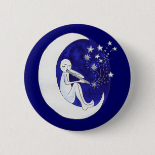 Boy in the moon 2 inch round button