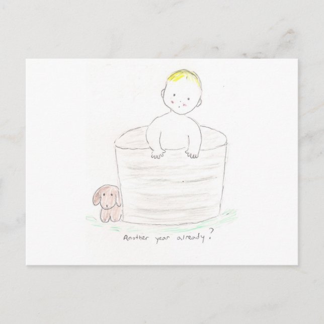 Boy in Tub Postcard (Front)