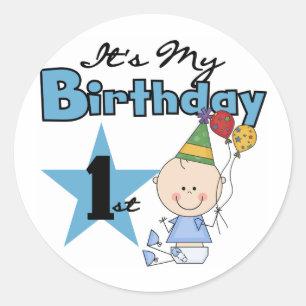 Boy It's My Birthday Tshirts and Gifts Classic Round Sticker
