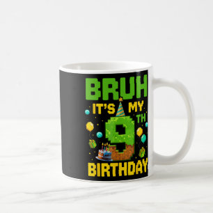 Boy Kid Birthday Funny It's My 9th Birthday Gamer  Coffee Mug