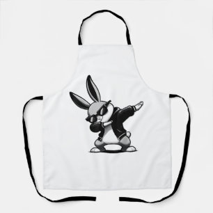 Boy Kid Easter Day Dabbing Bunny Rabbit Hip Hop Ea Apron