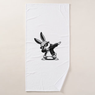 Boy Kid Easter Day Dabbing Bunny Rabbit Hip Hop Ea Bath Towel