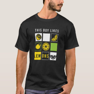 Boy Likes Lemons Summer Lemonade Fruits T-Shirt
