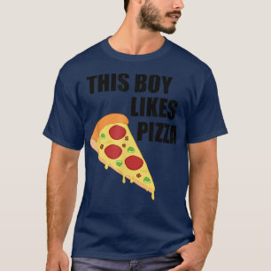 Boy Likes Pizza Funny Saying Pizza Chef T-Shirt