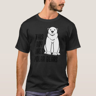 Boy Likes Polar Bears Wildlife Expedition Nature P T-Shirt