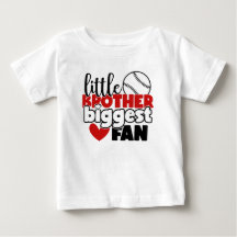 boy little Brother biggest fan word art Baseball