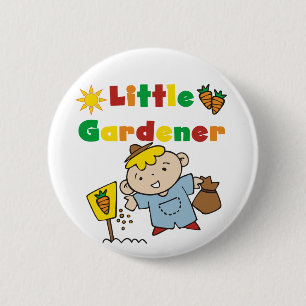 Boy Little Gardener Tshirts and Gifts 2 Inch Round Button