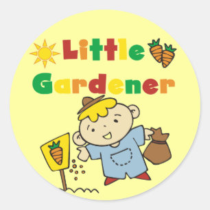 Boy Little Gardener Tshirts and Gifts Classic Round Sticker