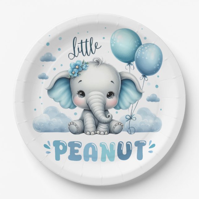 Boy Little Peanut  Paper Plate (Front)
