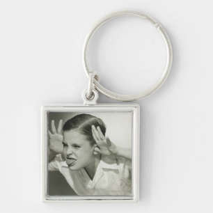 Boy Making Face Keychain