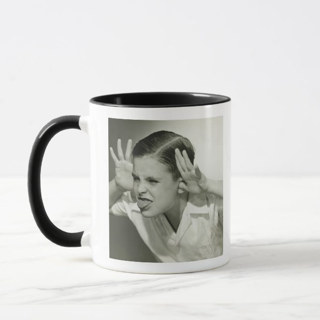 Boy Making Face Mug (Left)