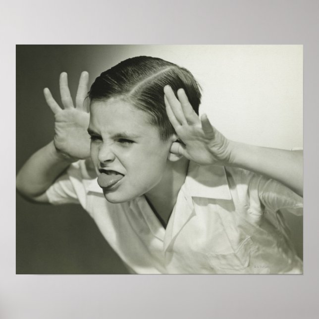 Boy Making Face Poster (Front)