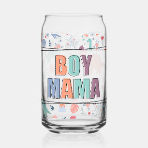 Boy Mama Can Glass