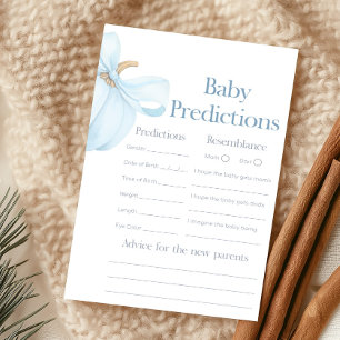 Boy Minimalist Little Pumpkin Baby Prediction Game