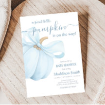 Boy Minimalist Little Pumpkin Baby Shower