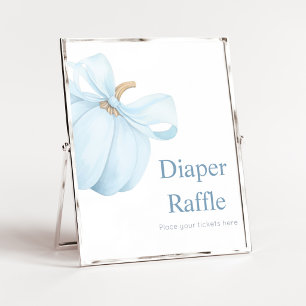 Boy Minimalist Little Pumpkin Diaper Raffle Sign